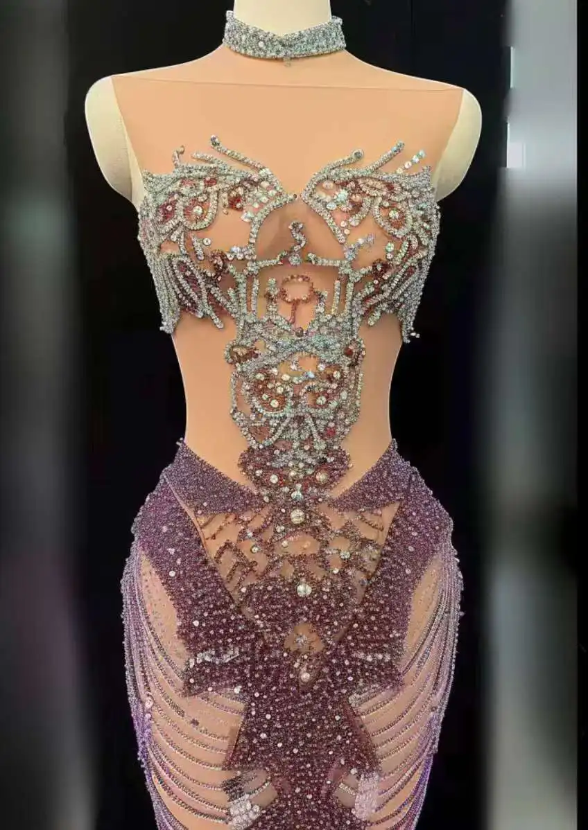 

Brand new pre-sale customized model cocktail dress Beautiful Quality Perfect Material Sexy Lady Diamond Bodice Applique YS032