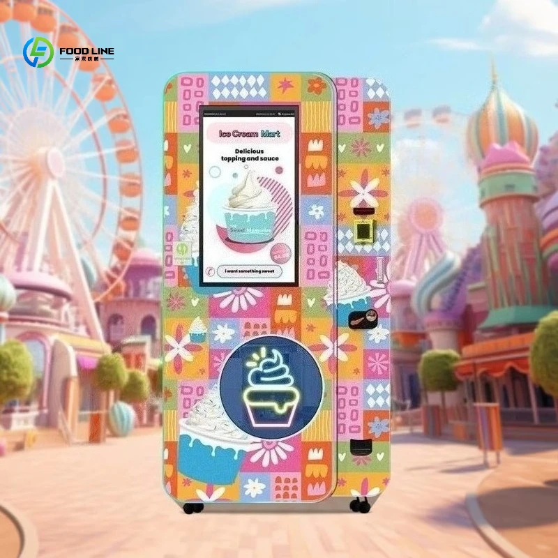 FL Customized Vending Machine Supplier Automatic Ice Cream Vending Machine Commercial Outdoor Ice Cream Vending Machine