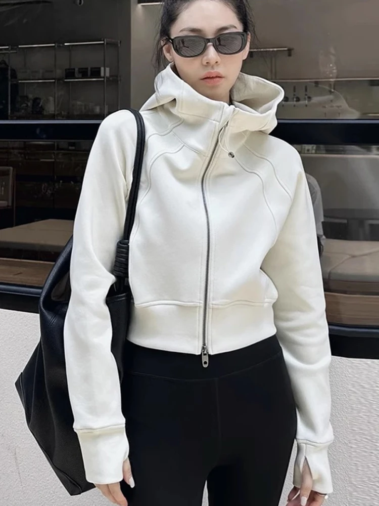 

Модный женский кардиган с двойной молнией и длинными рукавами, спортивный топ, трендовая новинка осенне-зимнего сезона, повседневная верхняя одежда