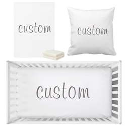 LVYZIHO Custom Name / Image Baby Crib Bedding Set, Your Image Here Bedding Set