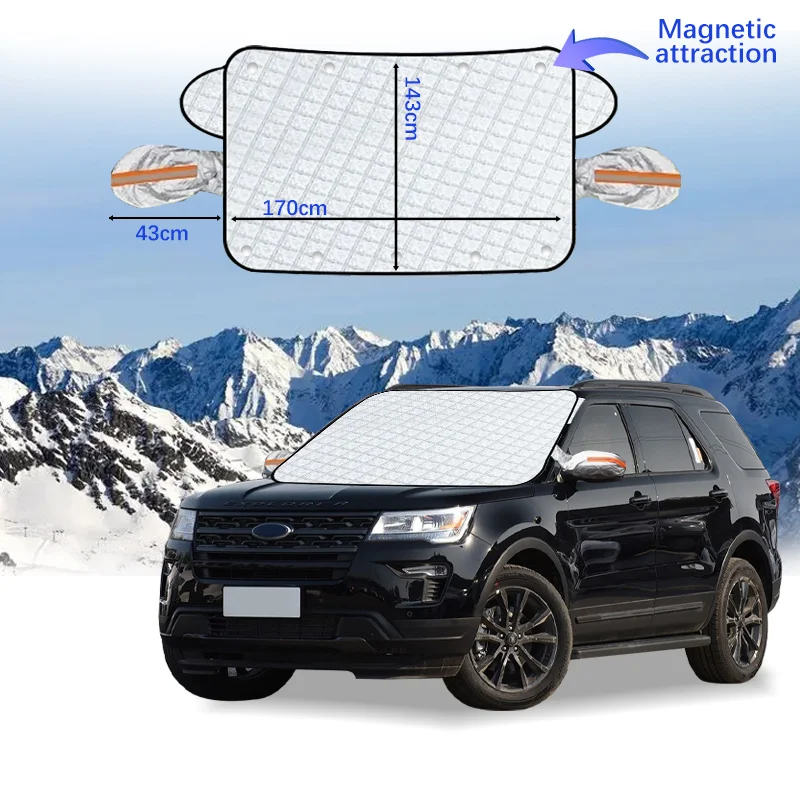 

Car Windshield Cover Magnet Winter Window Snow Shield Anti Frost Auto Front Window Snow Cover For Ford Explorer import 2018