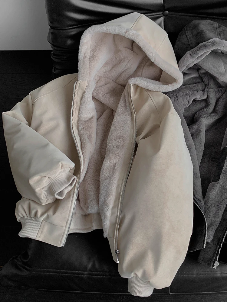 Retro Amerikaanse Thiened Katoenen Jaet Heren Winter Faion Merk Paar Warm PU Leer Katoenen Jas Jeugd Sle