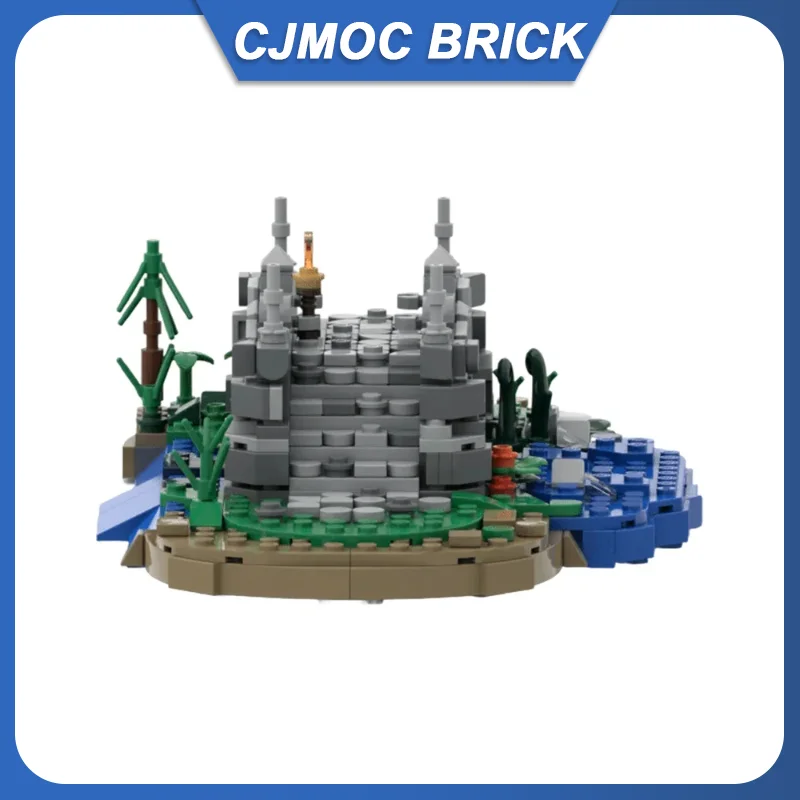 MOC Brug Bouwstenen Model Middeleeuwse Stenen Brug Architectuur Street View Bricks Montage Speelgoed Kinderen DIY Verjaardagscadeautjes