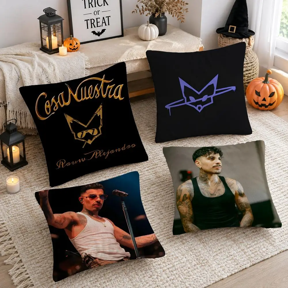 Rapper Singer R-rauw Alejandro Cushion Cover Plush Decorative Pillow Case With Hidden Zipper Cutecore Room Decor For Home