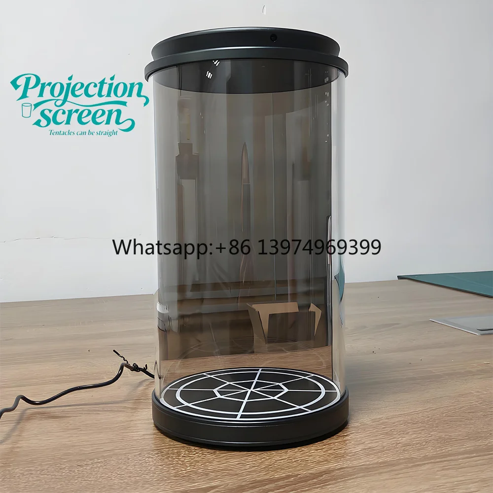 10.1-inch Cylindrical Holographic Projector  3D 16:9 Portable Advertising Display for Showcasing Product Promotional Videos