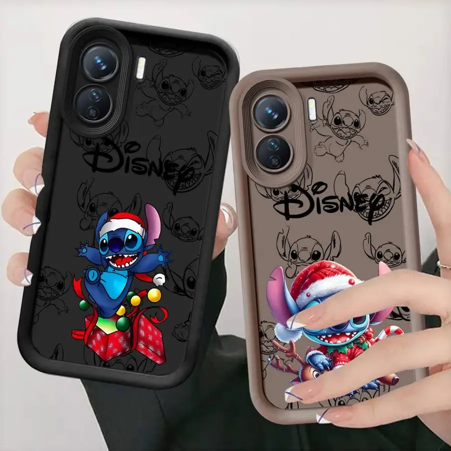 Christmas Disney Stitch Case For Xiaomi Redmi Note 11 10 13 Pro Plus 9S 12 12S 9 12C 10C 11 Lite Poco X3 NFC Phone Cover Funda