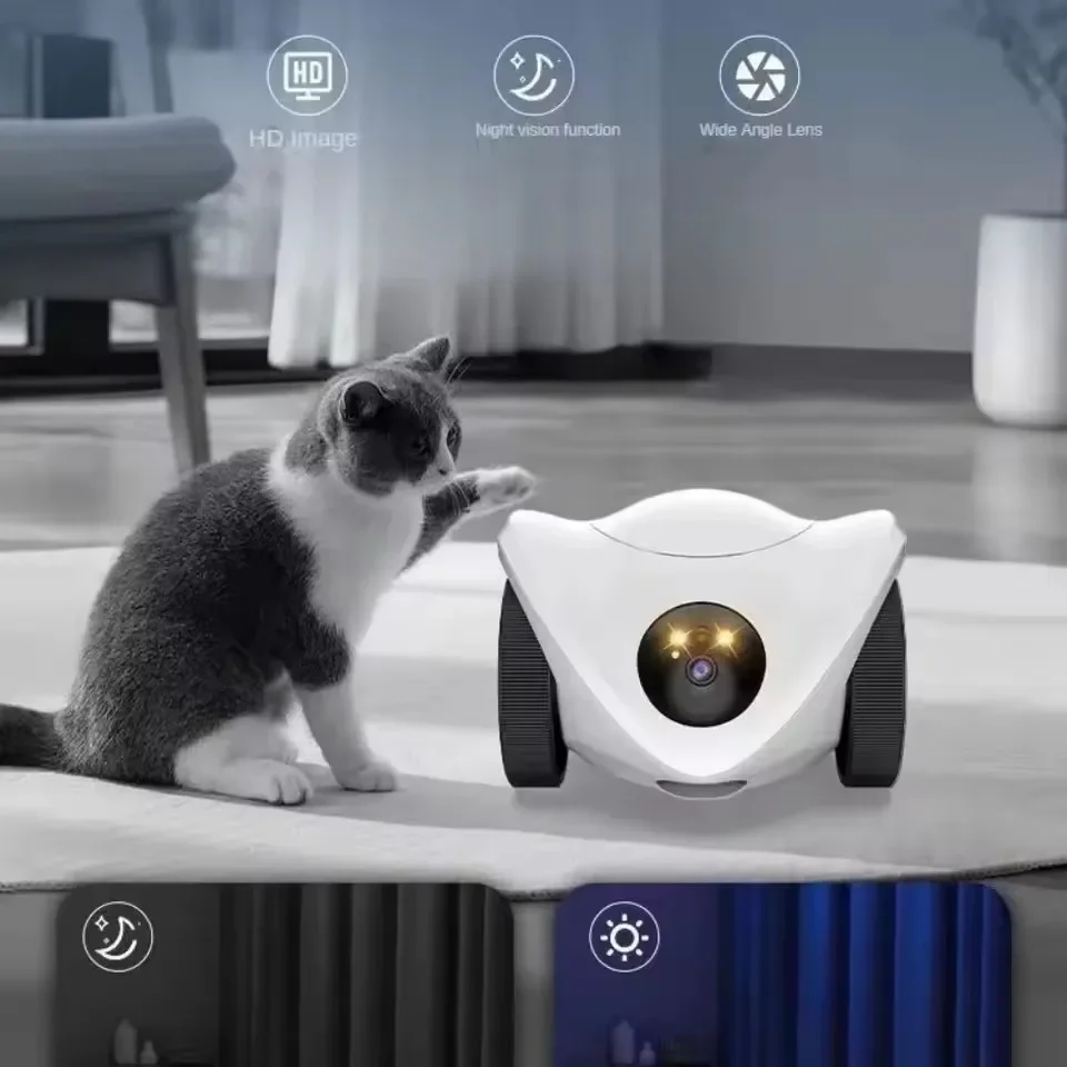 HD 3MP كاميرا الحيوانات الأليفة المتنقلة واي فاي CCTV تتبع أغذية الحيوانات الأليفة قطرة اللون للرؤية الليلية اتجاهين كاميرا المنزل V360 برو كاميرات مراقبة للمنزل