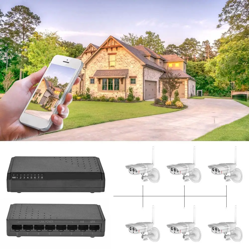 

8 Port POE Extender 100Mbps with IEEE 802.3af Standard for NVR IP Camera AP IP VOICE POE Extend 100 Meters for POE range
