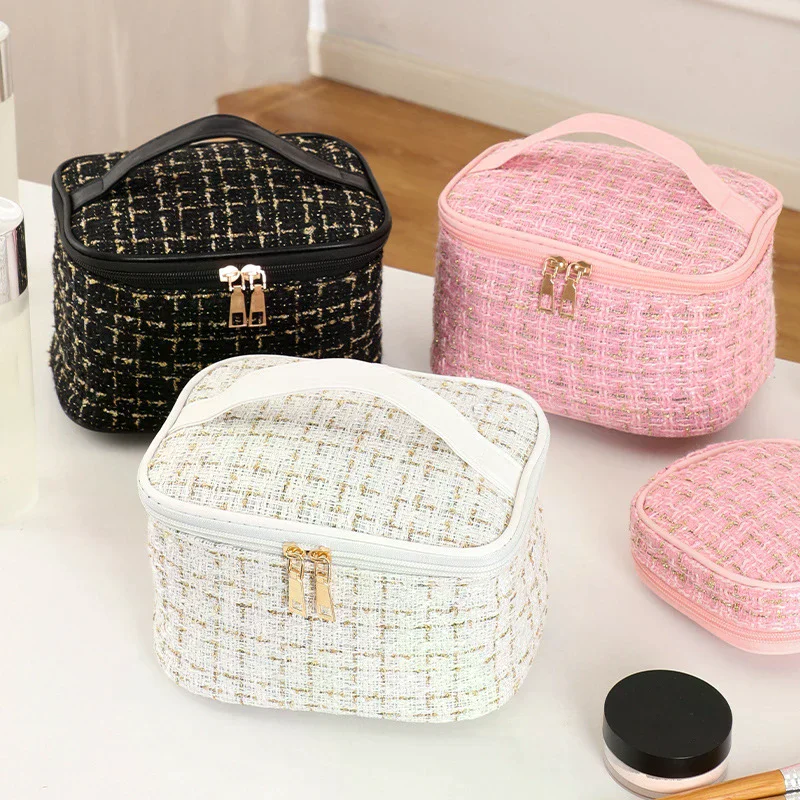 New Women's Portable Makeup Bag With Large Capacity Handheld Toilet Bag, Essential Cosmetic Organizer For Toilet Storage
