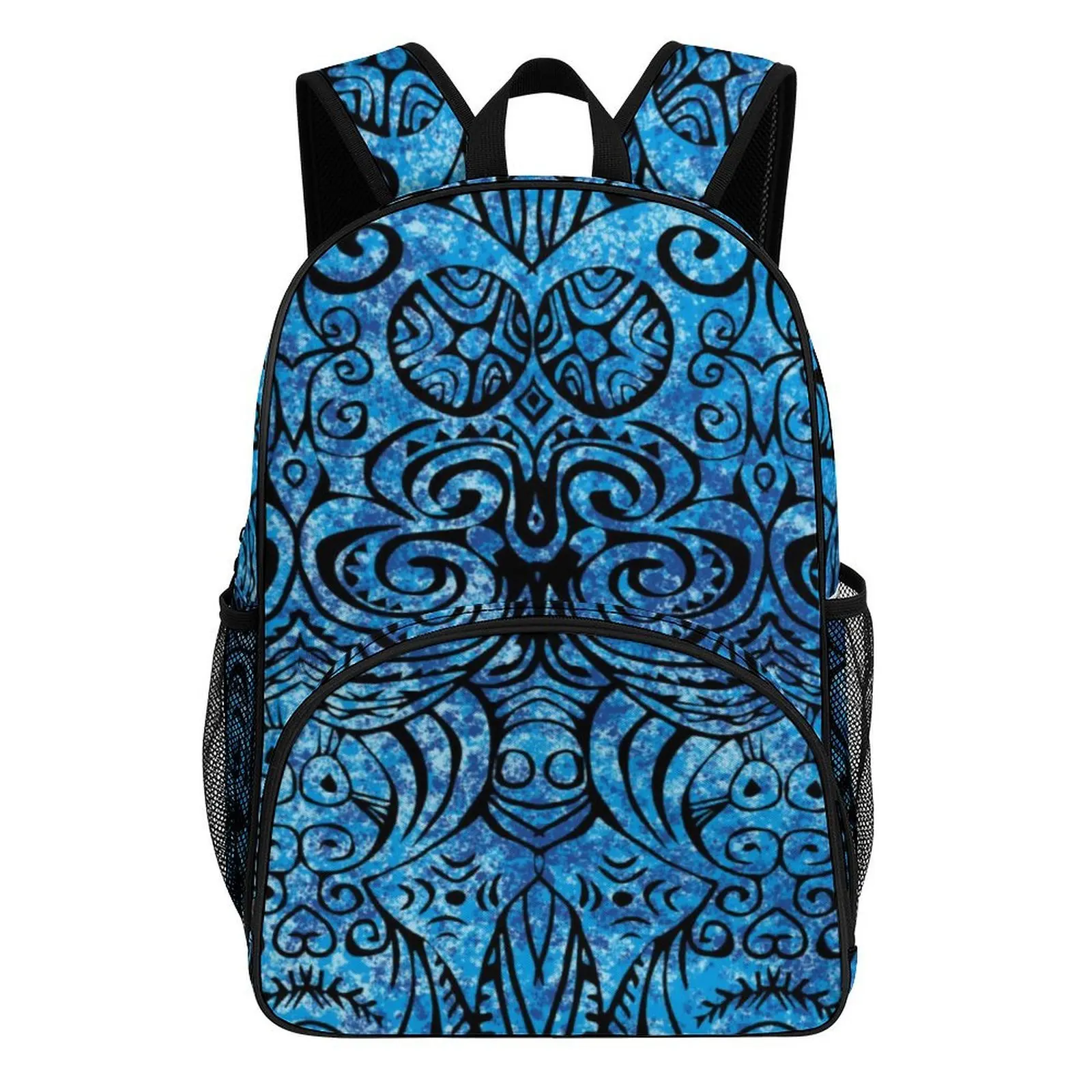 Tas Ransel Dua Lapis Custom Pola Polinesia Tas Sekolah Anak Muda untuk Musim Kembali ke Sekolah Tas Ransel Laptop