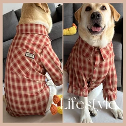 Big Dog Shirt Summer Large Dog Clothes Welsh Corgi Shiba Inu Samoyed Husky Labrador Golden Retriever Clothing Pet Dog Apparel