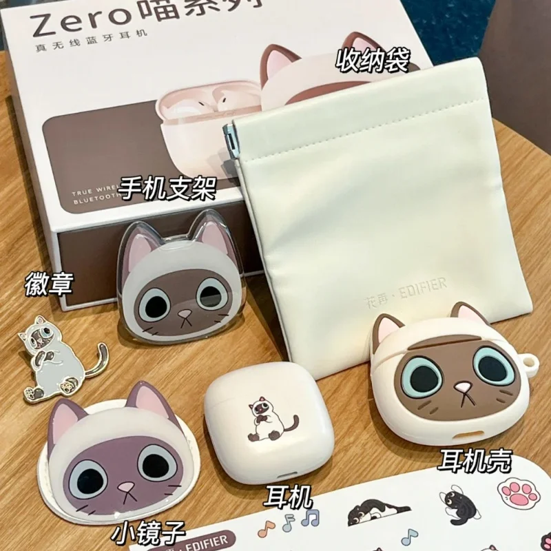 

Zero Meow Siamese Meow True Wireless Bluetooth Headset Meow Series Theme Gift Box Wireless Bluetooth Headset Girls Gift Cute New