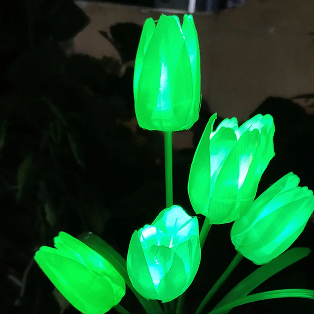 

Solar Lawn Light Landscape Lights Outdoor Garden Flower Decorative Led Tulip Silk Cloth Tulips