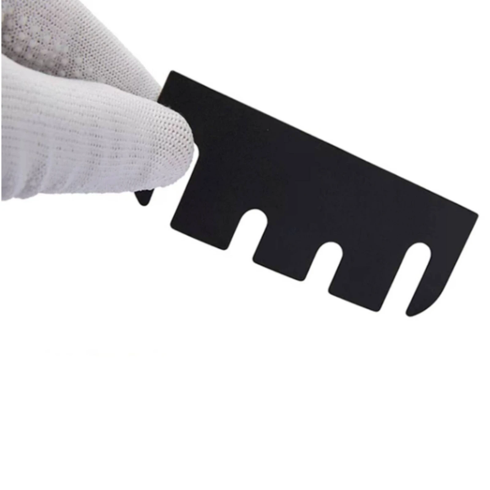 10 Pieces PVC Door Hinge Repair Shim Standard Pattern Door Hinge Shim with Stepped Notches Spacers Universal Fit Long-Lasting