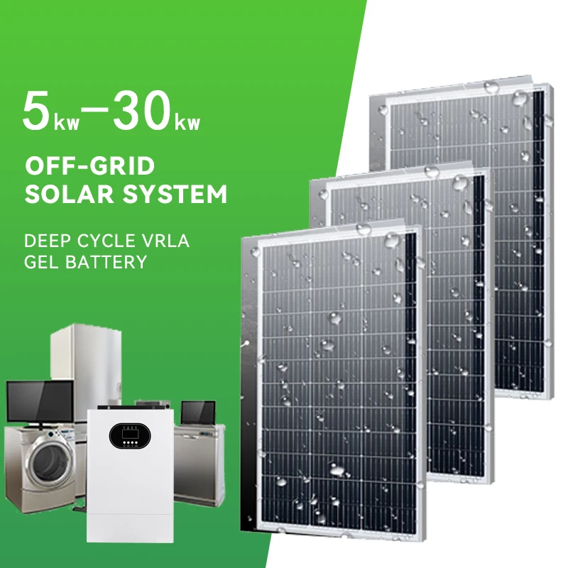 

20Kw 30Kw 50Kw 10000 Watts Complete Solar Kit 10Kw Hybrid System MPPT Pure Sine Wave Inverter Polycrystalline Silicon Home Use