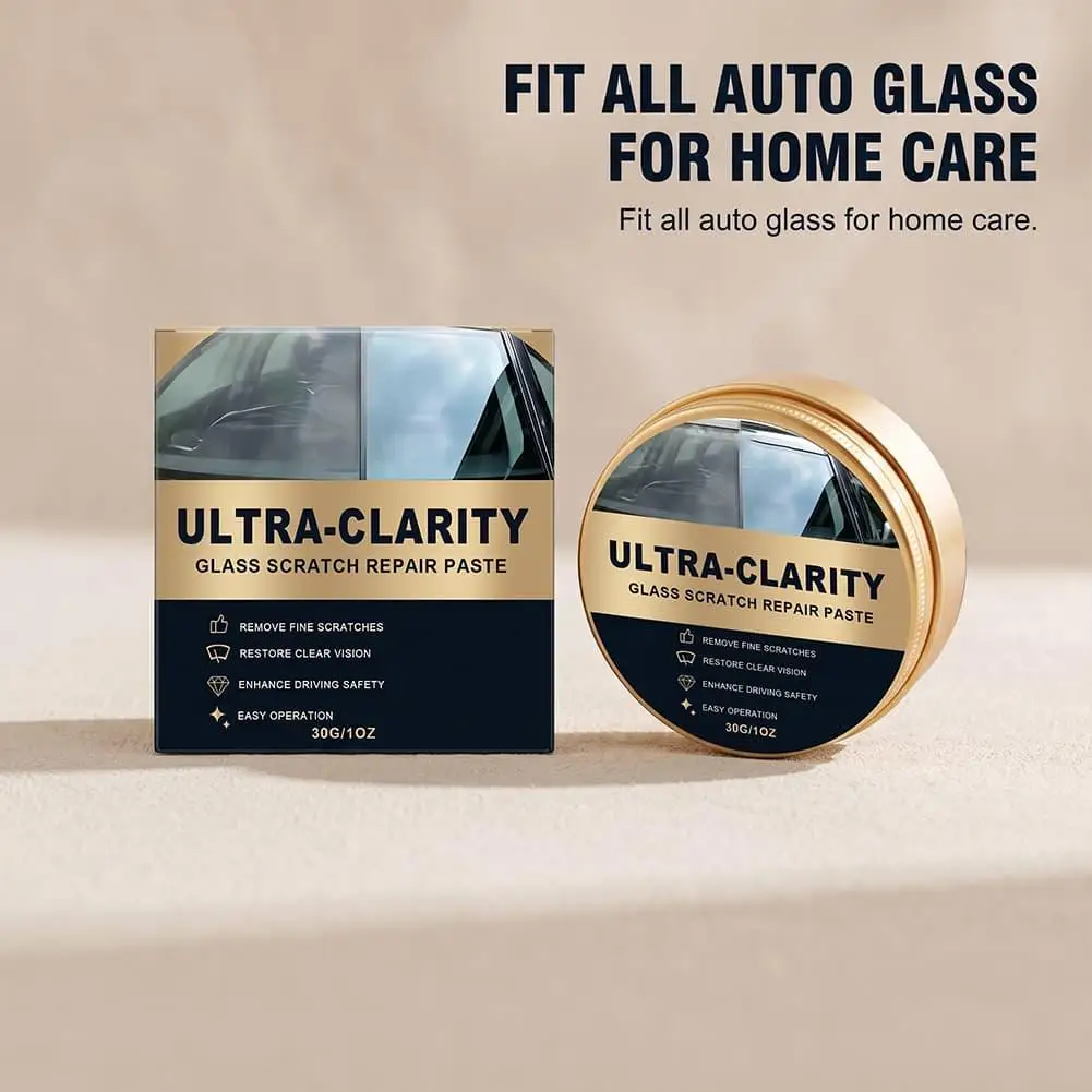 Ultra Clarity Glass Polishing Repair Paste For Car Window Windshield Remove Minor Scratches Restore Transparency Car Accessory