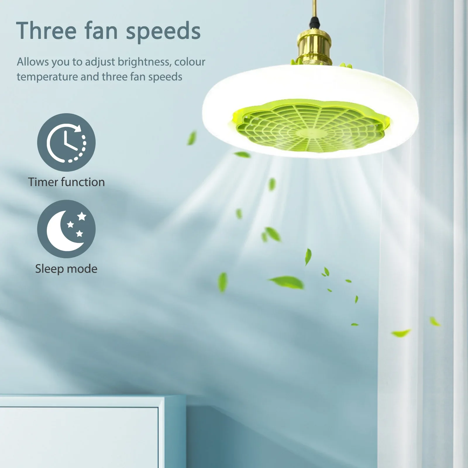 Ceiling Fans Light 30W LED Light Smart Ceiling Fan Remote Control Modern Ceiling Fan Light 3 Speed 3 Color Light for Living Room