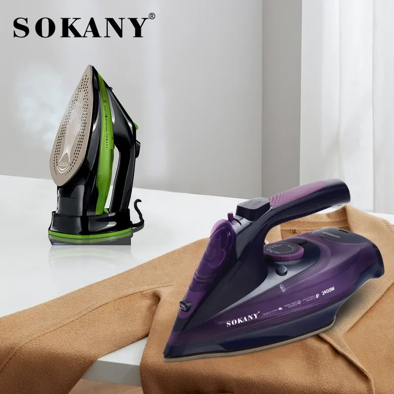 Home wireless Handheld Steam Iron for Clothes, With Non-Stick Soleplate - 2000W Clothes Iron With Adjustable Thermostat Control