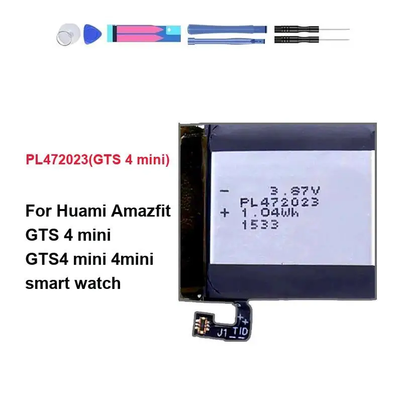 Smart Watch Battery 270mAh For Huami Amazfit Gts 4 Mini GTS4 Mini 4mini Smart Watch PL472023 Gts