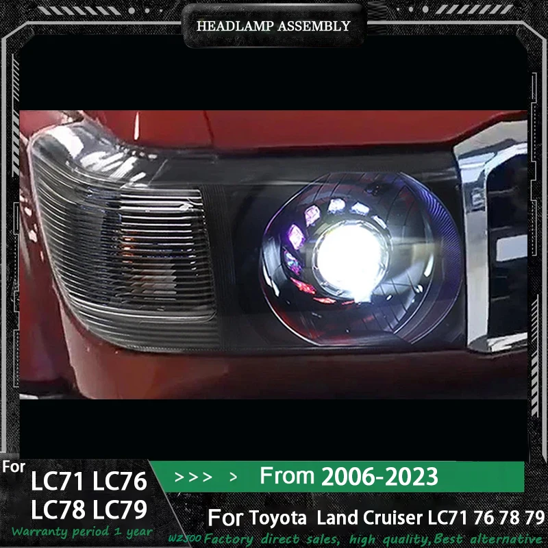 

For Toyota Land Cruiser LC71 LC76 LC78 LC79 2006-2023 Car Lights Assembly Upgrade Startup Effect LED Projector Lens Accessories