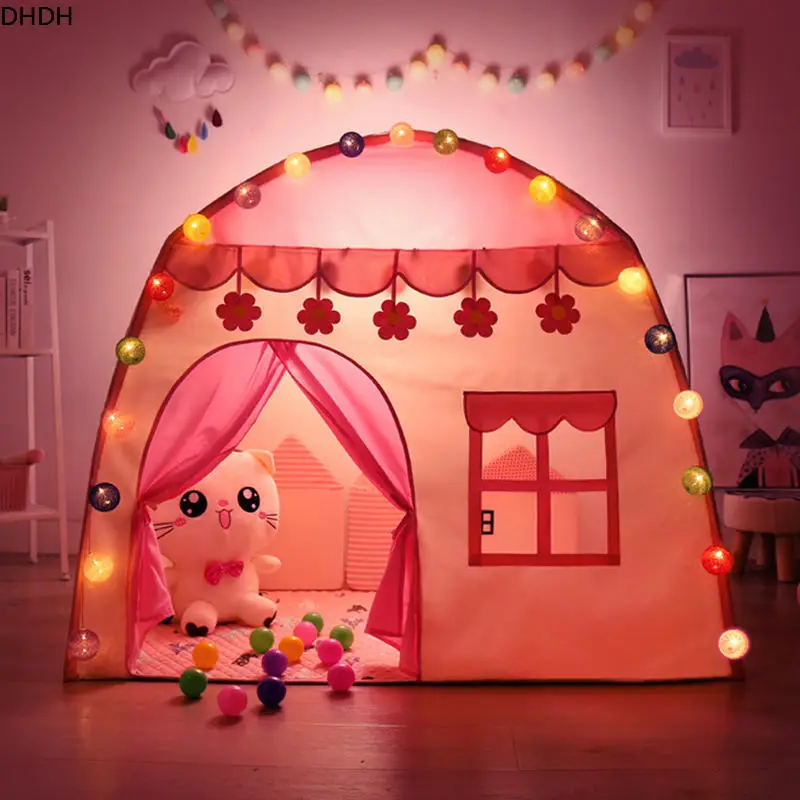 Namiot dla dzieci kryty gry na świeżym powietrzu ogród Tipi zamek księżniczki składane zabawki Cubby namioty Enfant Room House Teepee Playhouse