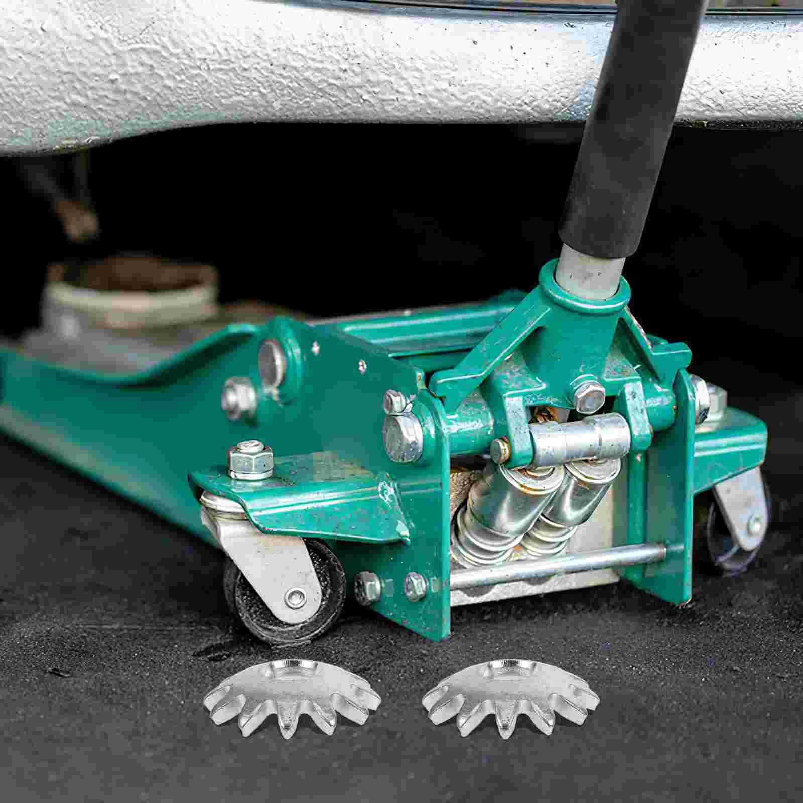 Roda gigi kastor Jack Universal, 2 buah besi hidrolik memperbaiki mobil Fitting logam