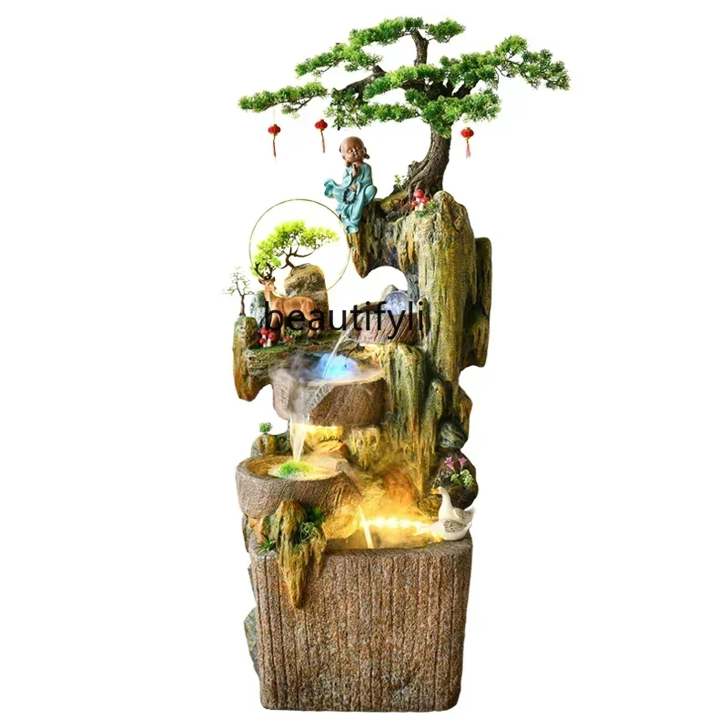 

Chinese Pastoral Artificial Mountain and Fountain Decoration Home Zen Garden Landscape Floor-Standing Decorations