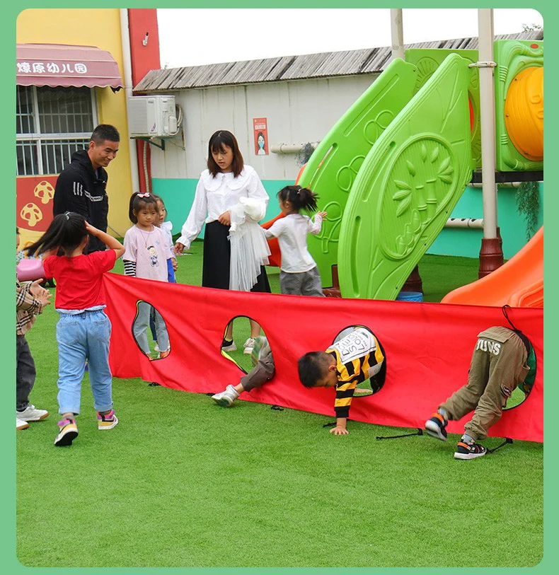 Juguetes deportivos de entrenamiento sensorial para niños, juegos divertidos al aire libre, patio de juegos para niños, túnel, rayuela, saltar,