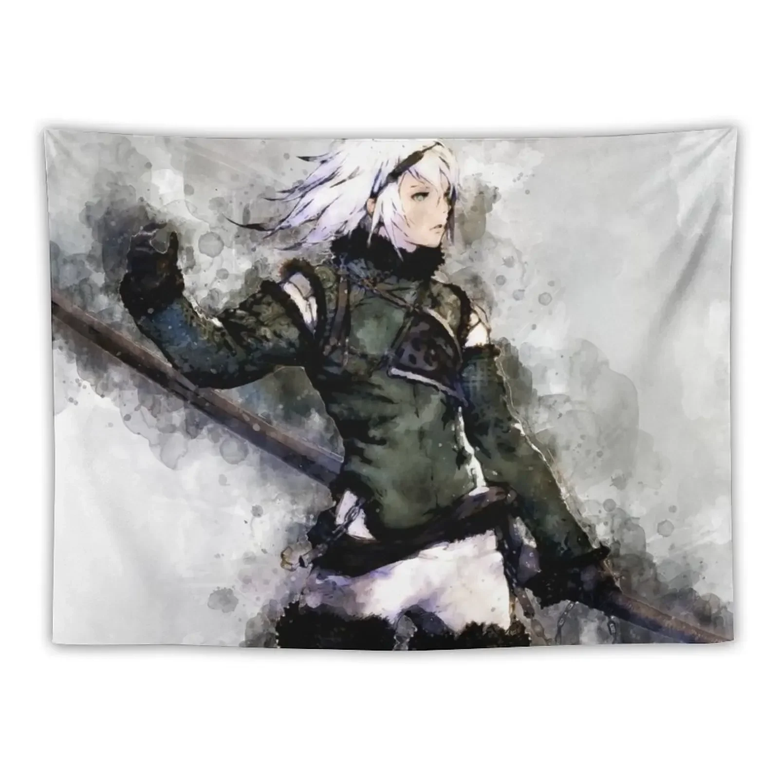 NieR Replicant - Protagonist *Watercolor* Tapestry Room Ornaments House Decoration Decoration For Rooms Tapestry