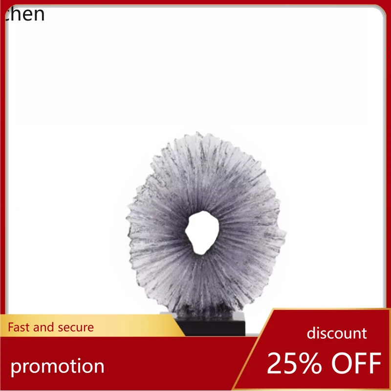 CZ Chinese Style Art Transparent Abstract Large Sculpture Hotel Club Corridor Sales Office Decoration Soft Furnishing Ornament