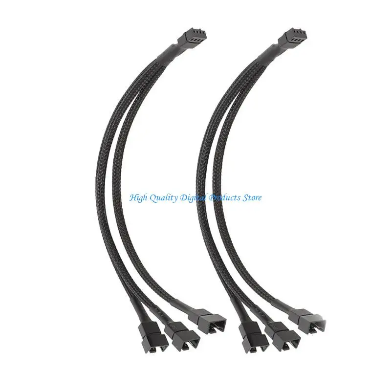 U2JE 2ピース3/2/1ウェイ4pin PWMファンスプリッターコンバーターケーブルは静かな操作用