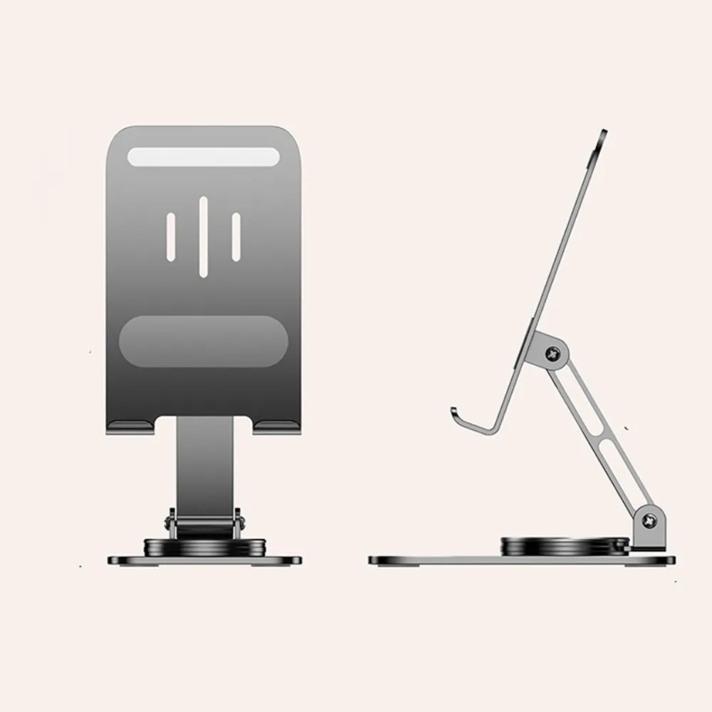 360 °   Supporto per telefono regolabile girevole Supporto per telefono cellulare regolabile pieghevole Supporto per telefono cellulare da tavolo portatile in metallo