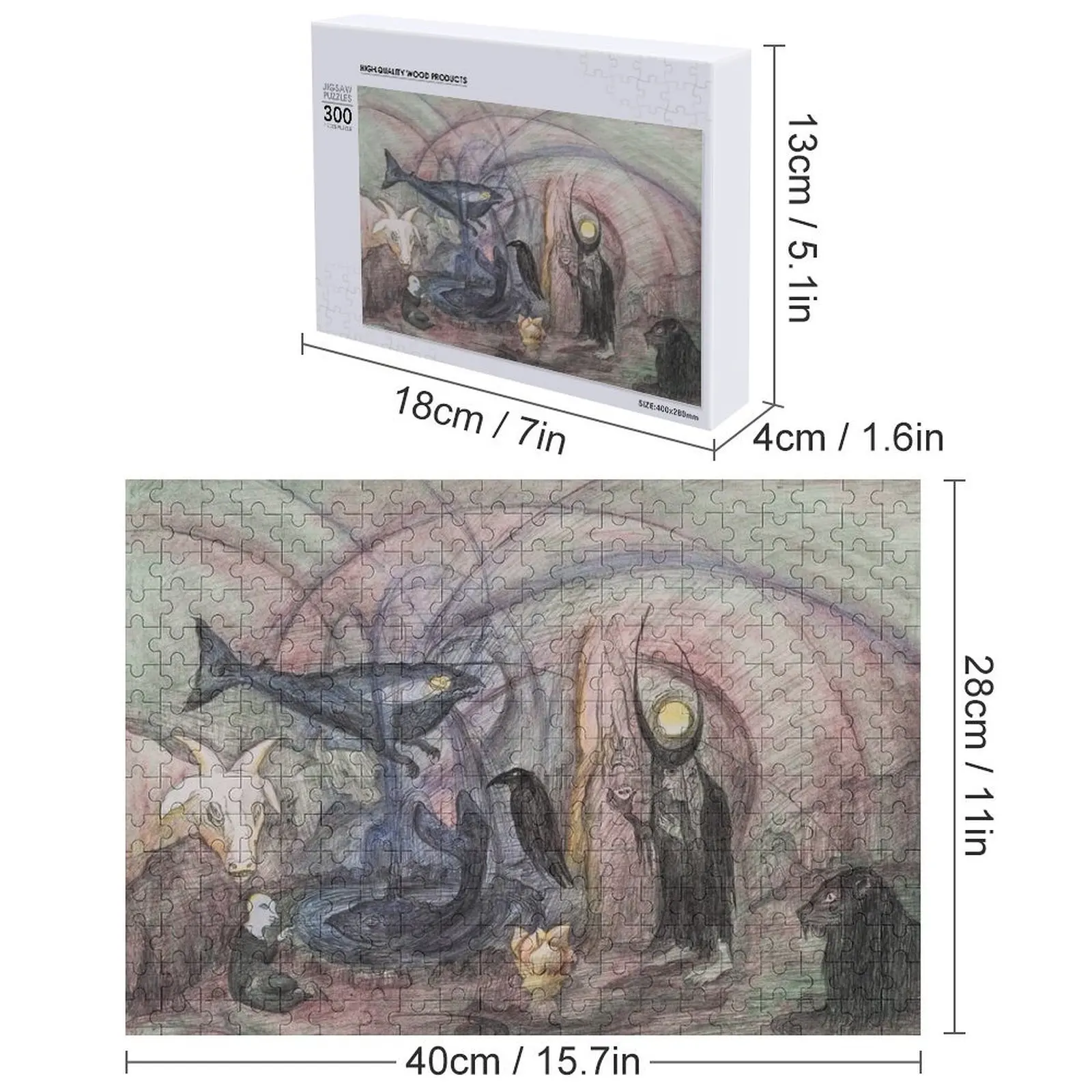 ليونورا كارينجتون شوربة الغراب (1997) MutualArt بازل قطع هدايا شخصية اسم خشبي الخشب صور لغز شخصي #5