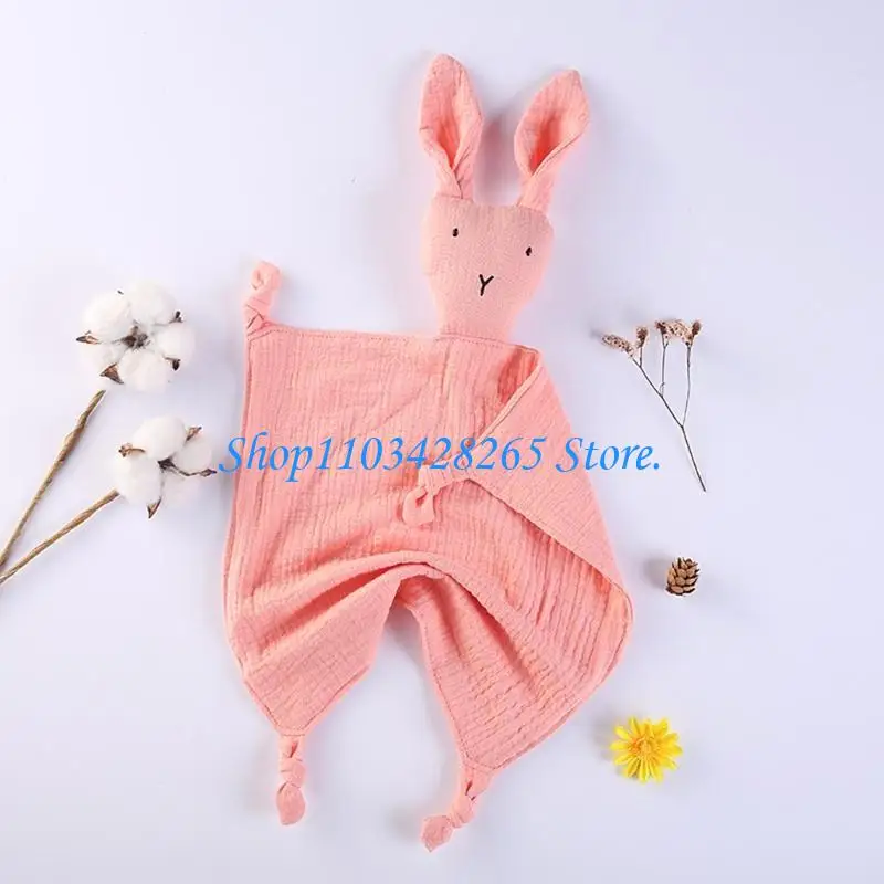 

Baby Soothe Blanket Rabbit for Doll Appease Towel Gauze Bibs Teether Muslin Absorbent Bandana Infants Feeding Bib G G2TE