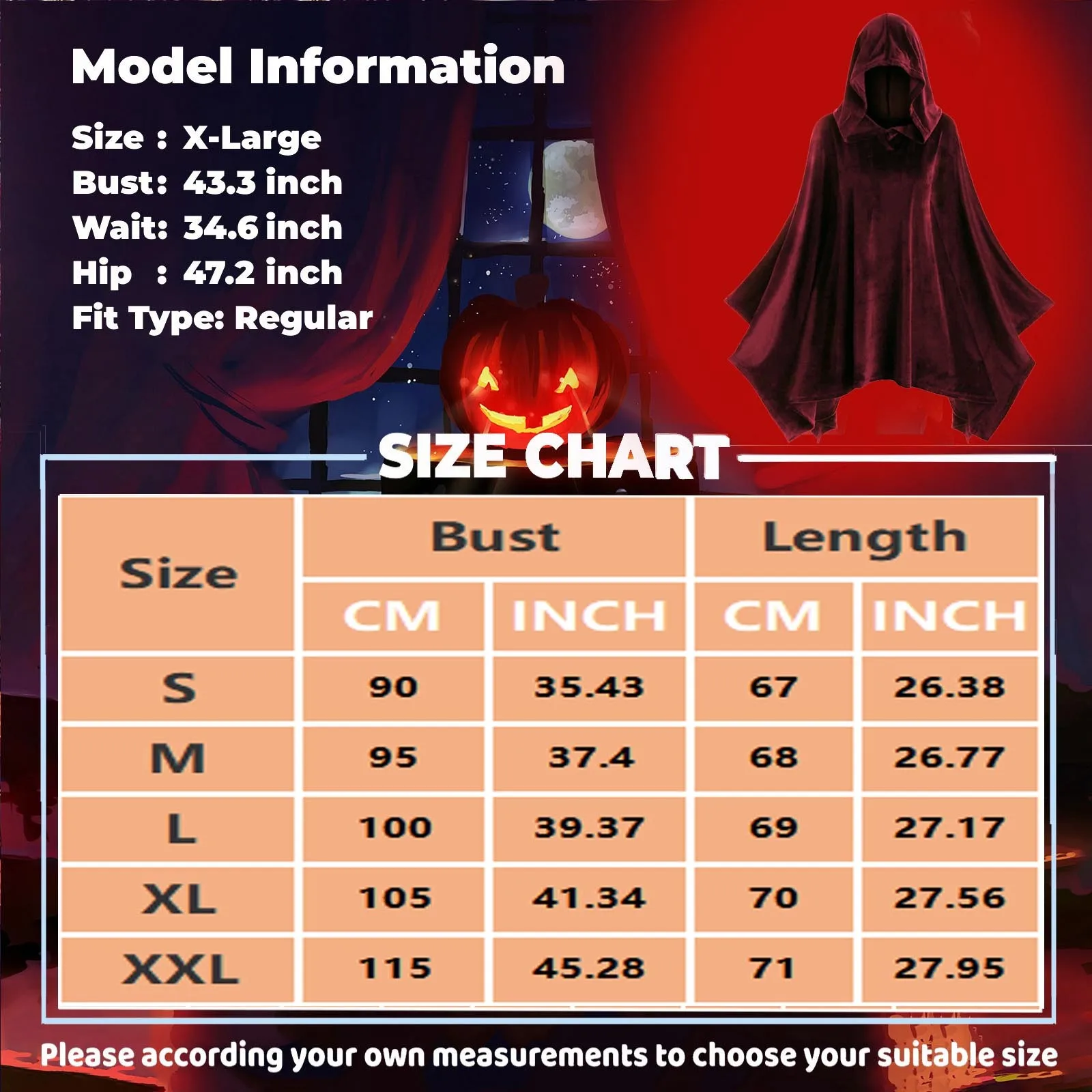 Dames Cape Cape Middeleeuwse Renaissance Cosplay Kostuum Vintage Volwassen Heks Effen Kleur Mantel Losse Plus Size Capuchon Sjaal