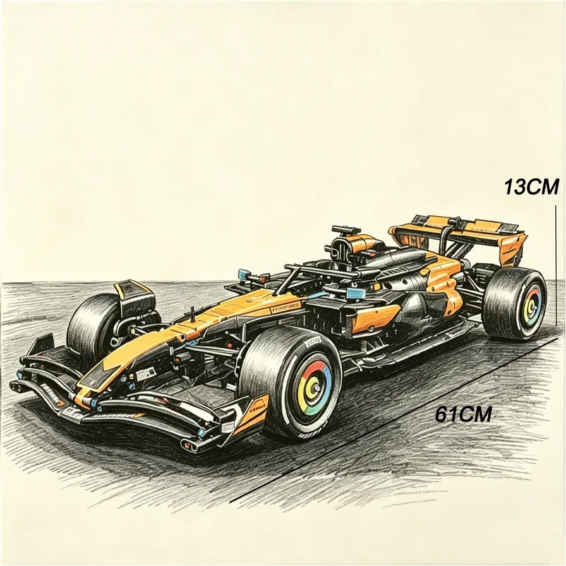 2026 NEW Technical Classic Performance 1675Pcs Orange Super Sports Car Building Blocks MOC DIY Assembly Model Set Boys Toy Gifts image 3