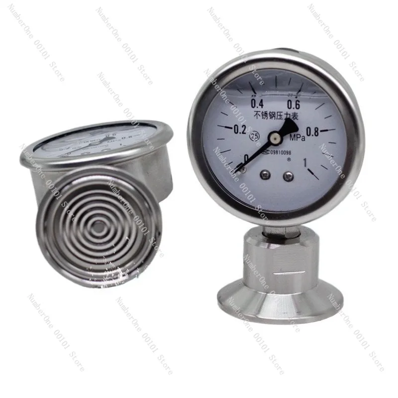 

Мембранный манометр зажимного типа, пищевая гигиена 1 МПа, ударопрочная быстрая установка