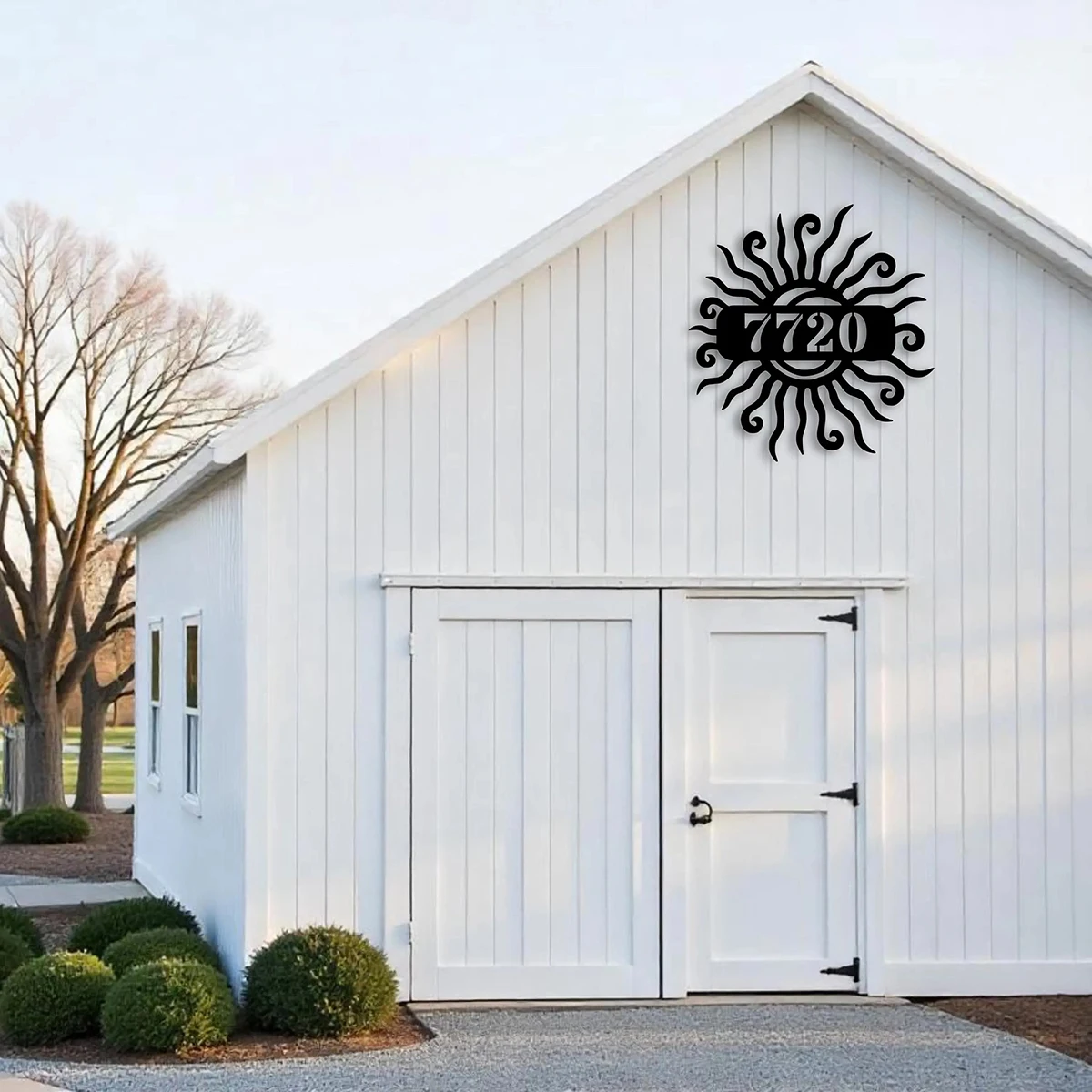 علامة عنوان الشمس المعدنية رقم العنوان علامة أرقام المنزل المعدني الشمس جدار الفن علامة عنوان مخصصة ديكور الباب الأمامي دوامة الشمس