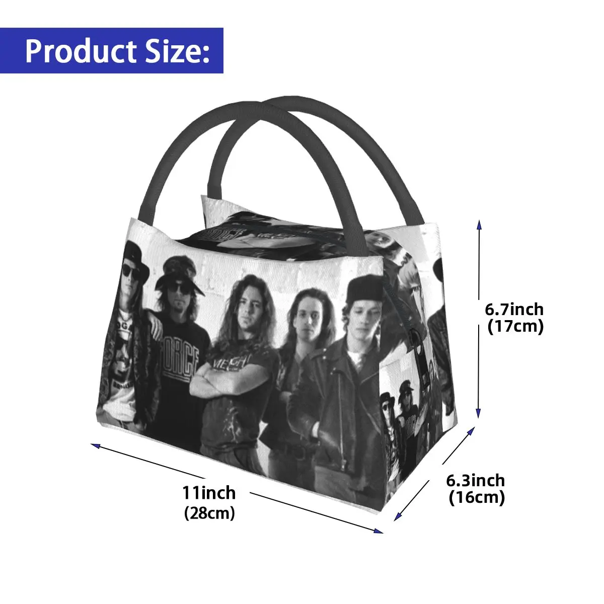 Pearls Jam Band 2024 World Tour Rock Concert Insulated Lunch Bag for Women Children Portable Food Boxes Thermal Lunch Box Tote