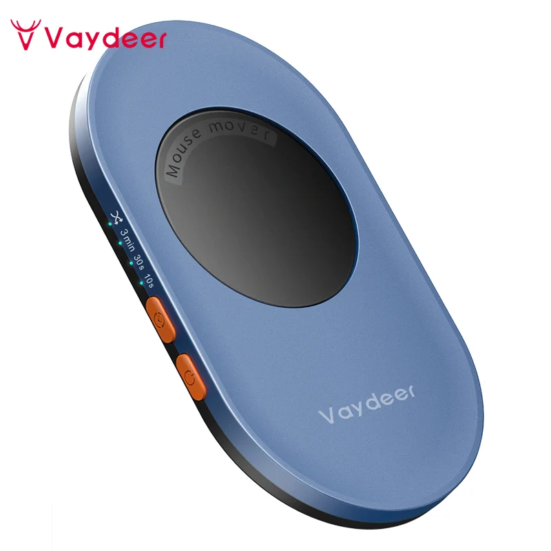 Jiggler Indetectável Mouse Vaydeer com Adaptador de Energia e Interruptor ON/Off Mouse Mover Simulator, Simula Movimento do Mouse Driver-Free