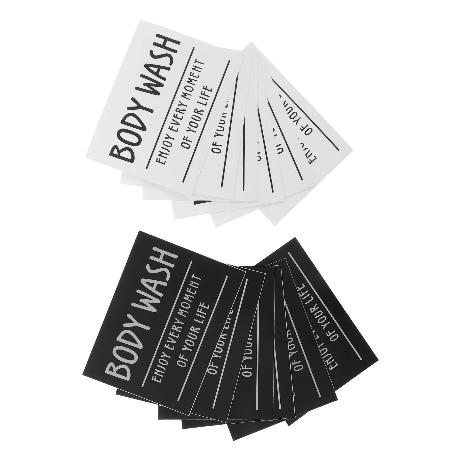 12PCS 욕실 레이블 스티커 방수 자체 접착 ganizer 로션 디스펜서 H 비누 접시 워시 컨테이너 여행 크기 유리
