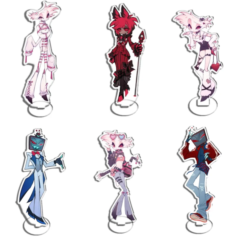 

Настольная фигурка из переработанного акрила с персонажами Hazbin Hotel: Аластор, Чарли, Морнингстар, Ниффи. Подарок для фанатов игры, украшение для рабочего стола, игрушка.