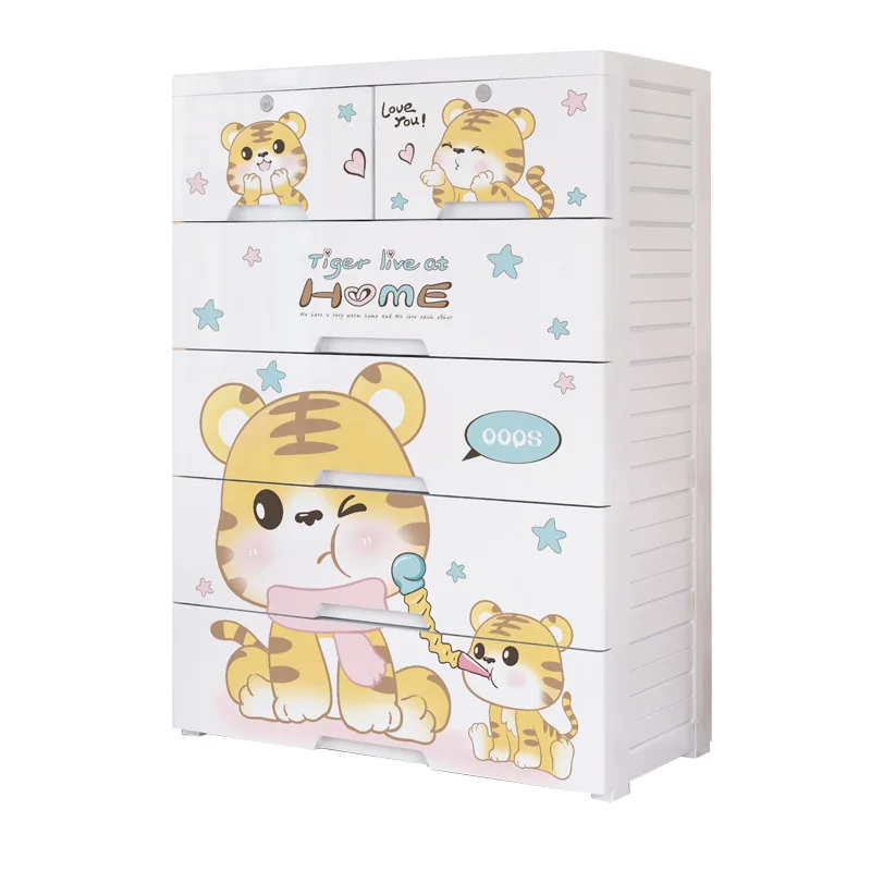 

Утолщенный пластиковый шкаф для хранения с пятью ведрами, детский шкаф, детский ящик для отделки, многослойный шкаф для хранения