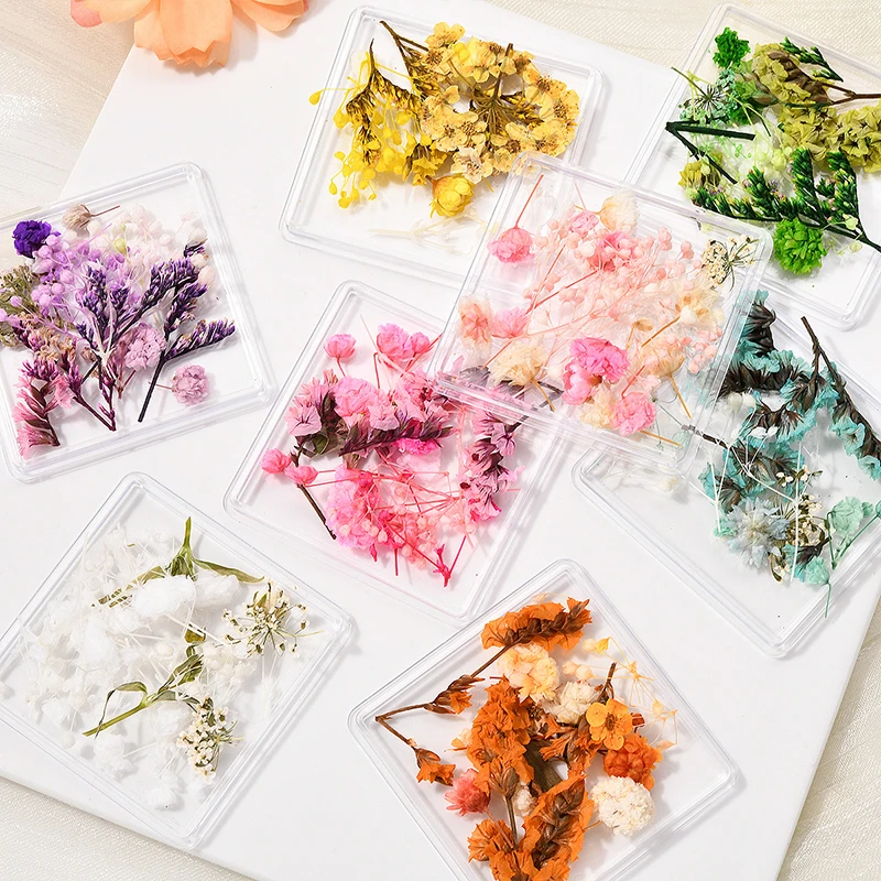 Dried Flower Sequins Diy Epoxy Mould Filling Nail Art Color Mixed Dried Flower Patch Jewelry Accessories Crafts