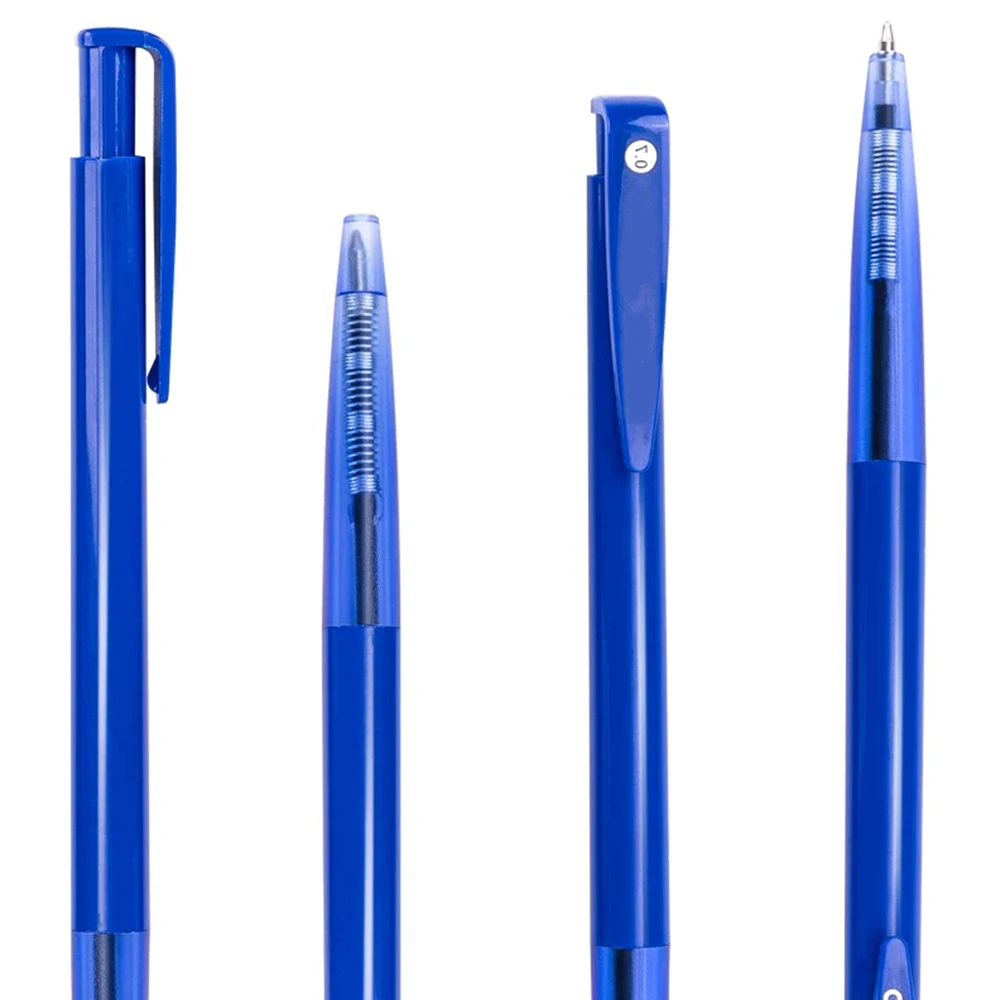 10PCS Bullet Tip Ballpoint Pen Set Fine Point 0.7mm Blue Ink Office School Supplies Stationery Atomic Pen Student  Click Pen