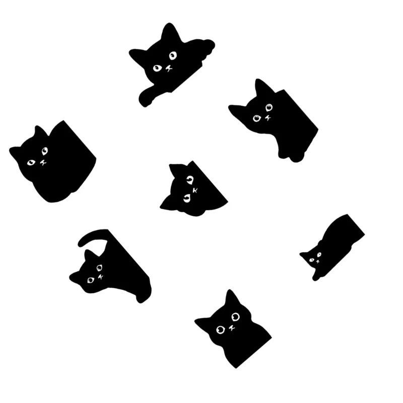 6/7 Chiếc Mèo Dấu Trang Giấy Đánh Dấu Trang Từ Đánh Dấu Trang Trang Sách Bút Y9RF