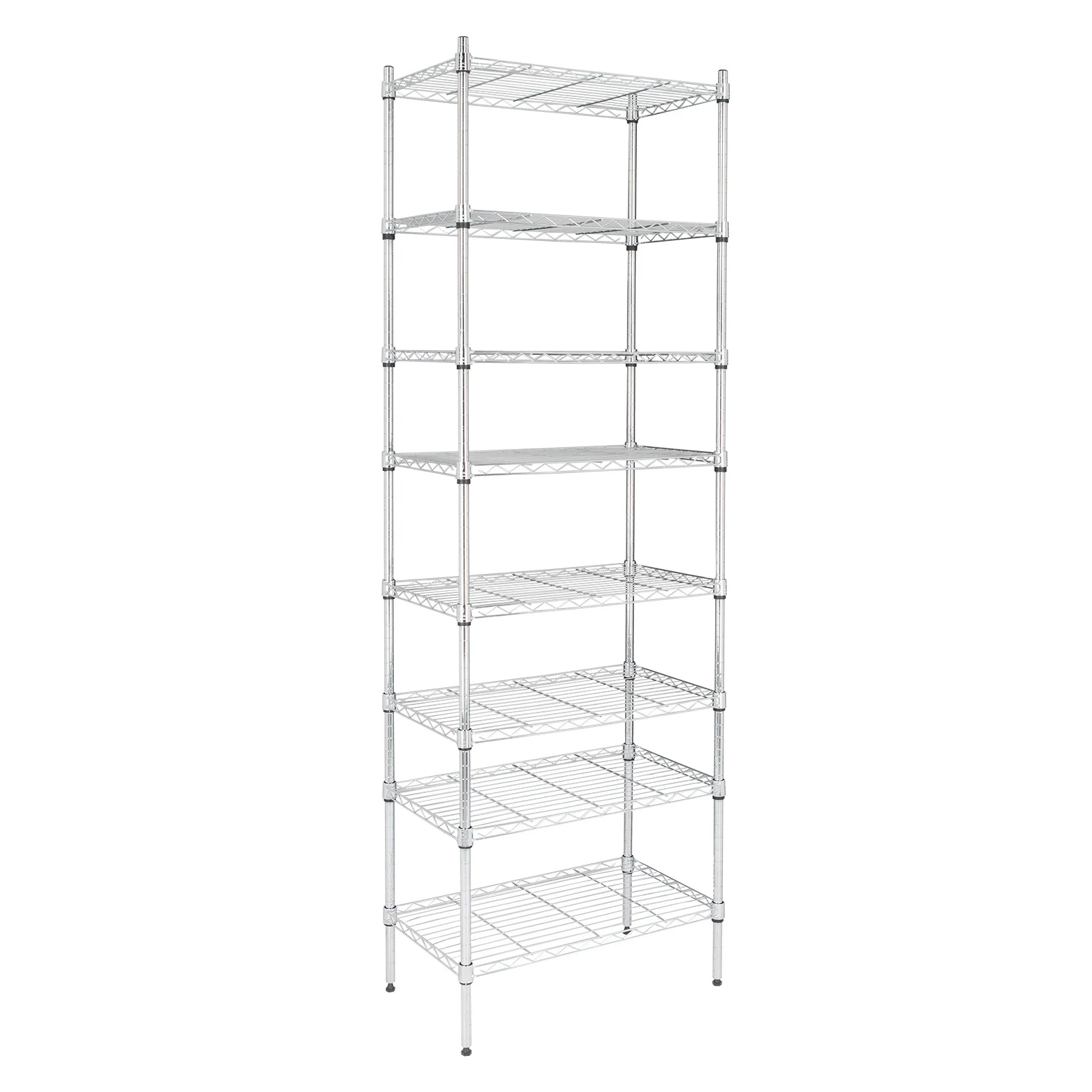 

8-Shelf Heavy Duty Adjustable Metal Shelving Unit - Outdoor/ Storage Rack Suitable for Garden, Workshop, with Tool Shelf