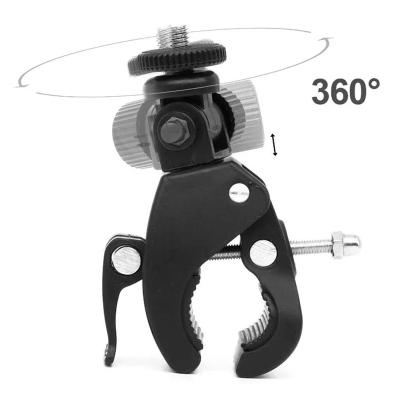 Super Clamp Bike Clip per bicicletta supporto per fotocamera manubrio per moto manubrio adattatore per treppiede Action Camera Part per Gopro Hero 12