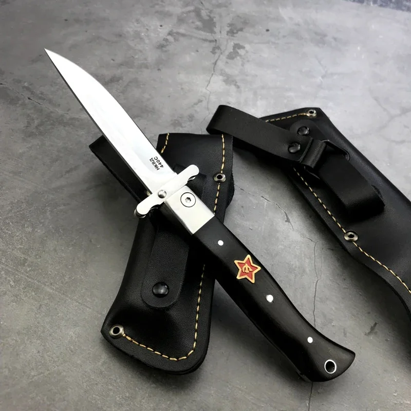 Russian Finka NKVD KGB Knife Pocket Folding Hunting Survival Tool Tacitcal Knife With 440C Blade Resin Handle