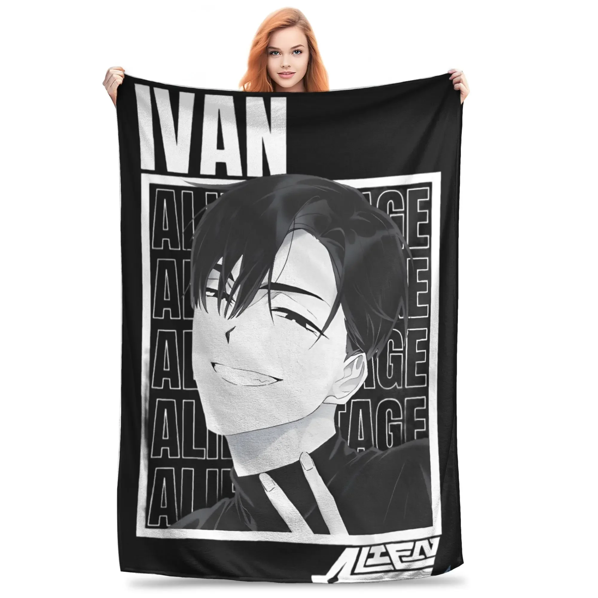 Ivan Alien Anime Manga Plush Blanket Flannel Throw for Home Decor Warm Bedding Quality Bedspread